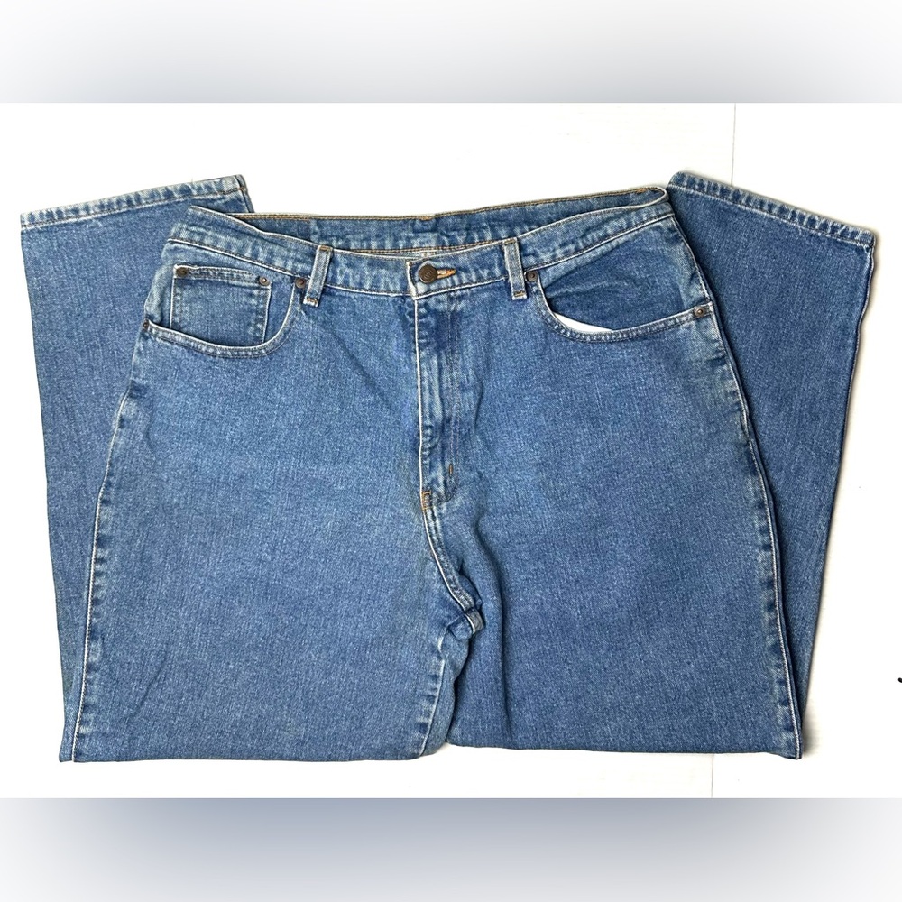 Vintage Wyoming Jean Co Mens 34 X 28 Blue Denim Straight‎ Leg 100% Cotton 90s